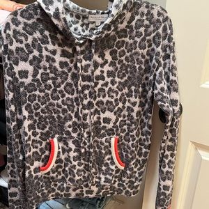 Michael Stars leopard print pullover/hoodie